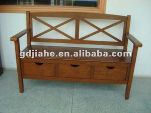 Chaude!!! S'asseoir banc de rangement en <span class=keywords><strong>bois</strong></span> - Product Image 1