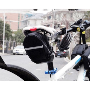 Sacoche de <span class=keywords><strong>selle</strong></span> noire KMI pour cyclisme en extérieur, résistante à l'eau, pochette arrière, rangement pour siège, accessoires de <span class=keywords><strong>moto</strong></span> réfléchissants - Product Image 3