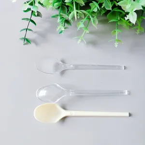 ice cream dessert spoon design disposable plastic spoon factory selling plastic spoon