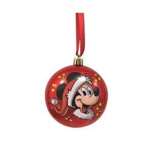 Wholesale Christmas tree hanging plastic christmas ornament balls with cartoon pictures