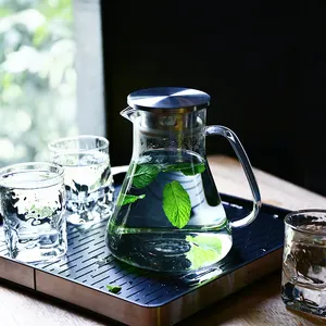 Huishoudelijke Gekleurde Sap Glazen Fles Pitcher Drinken Glaswerk Set Zwart Drank Water Kannen