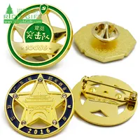 Großhandel Custom Machen Sie Ihr eigenes Logo Abzeichen Malaysia Emaille Pakistan Custom ized Metal Security Officer Abzeichen