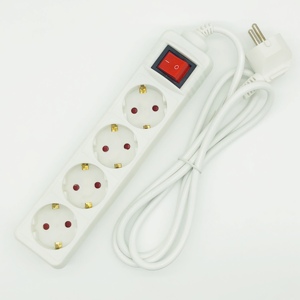 3 bis 6-fach Steckdosenleiste Israel Mehrfachstecker Elektrische Verlängerung mit Schalter - Product Image 4