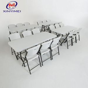 Mesas y sillas de plástico para banquete, baratas, modernas, para exteriores - Product Image 1