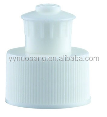 Push-pull tapa de la botella de agua de plástico tapa flip top cap 28mm de china