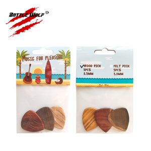 3 pcs Đá Thiết Kế 2.5mm Gỗ Ô Liu Chacate Preto Gỗ Đàn Hương Đỏ Gỗ Guitar Picks - Product Image 3