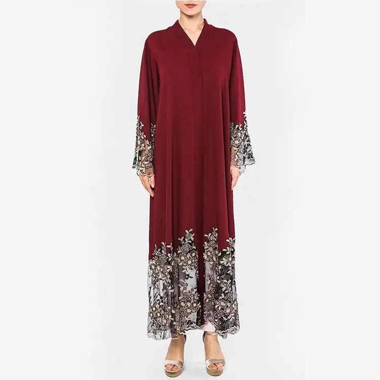 多機能ホットファッションデザインワッフルジュバ女性イスラム教徒カフタン