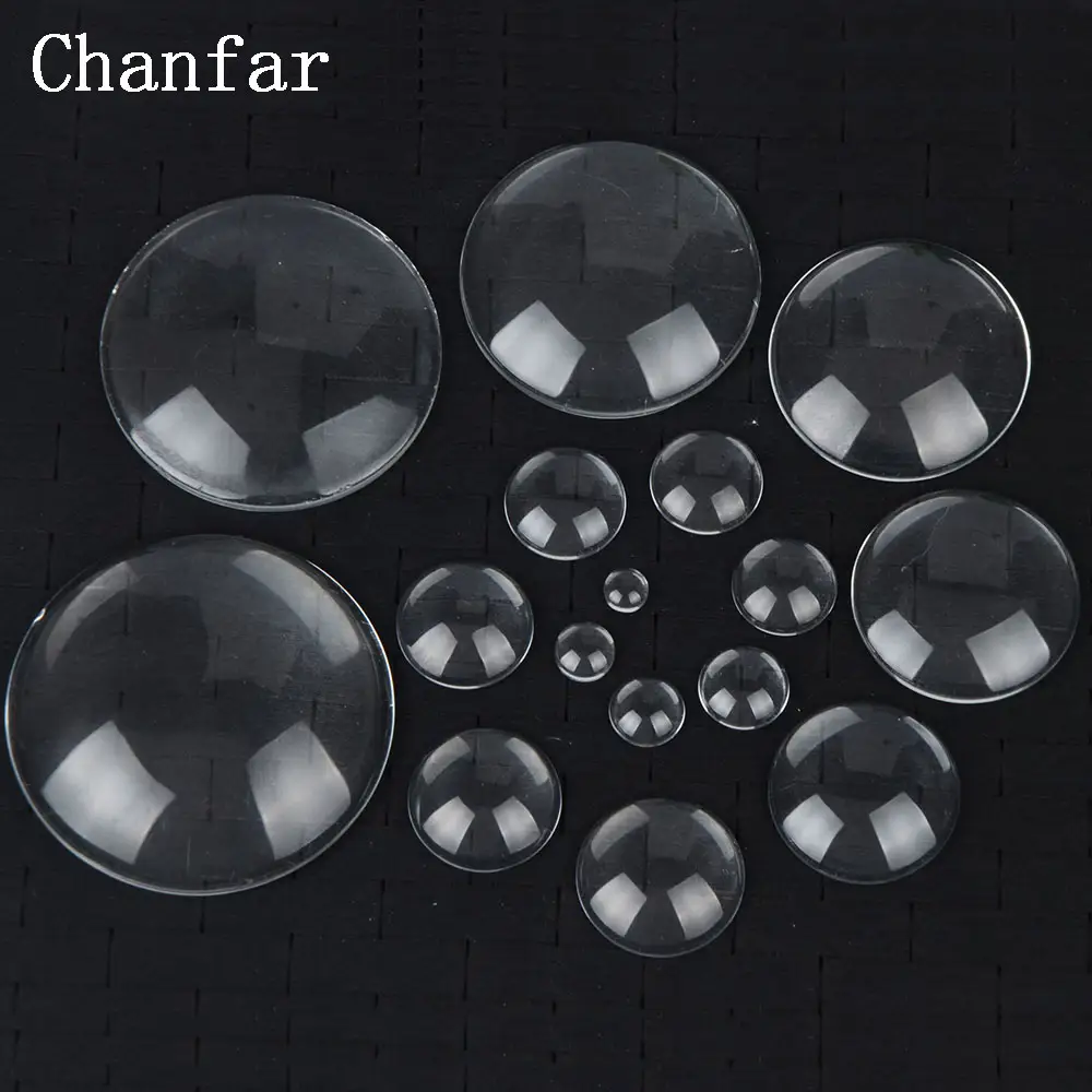 6mm 8mm 10mm 12mm 14mm 16mm 18mm 20mm 100PCS/Lot Clear Flat Round Domed Glass Cabochon