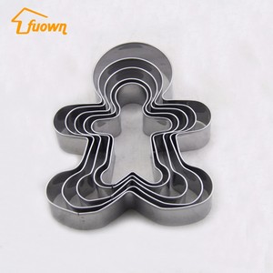 3D De Noël en pain d'épice cookie outils grande taille métal homme cookie biscuit cutter avec intérieur cut-out - Product Image 3