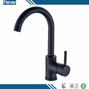 Pont <span class=keywords><strong>Mont</strong></span>é à Levier Unique 360 Degrés Rotation Froide Et Chaude Avec <span class=keywords><strong>Blanc</strong></span> Spot Cuisine Eau Du Robinet Noir C008P - Product Image 1