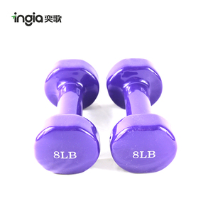 China hot-selling molten iron Vogue colorful Weightlifting coated vinyl dumbbell - Product Image 2