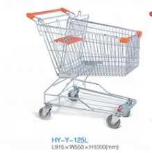 Dépliage différents style 125L caddies de supermarché de chariot avec 4 roues - Product Image 4