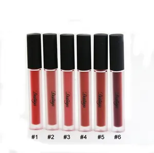 OEM Fabrik 6 Farben matt Lip gloss keine Marke matt flüssigen Lippenstift Gradient Tube hoch pigmentierten Lip gloss