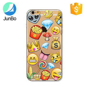 Drôle <span class=keywords><strong>Emoji</strong></span> transparent souple tpu imprimé cas pour iphone 6 - Product Image 1
