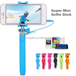 Toma de bolsillo mini pen palo autofoto con led luz flasd, plegable autofoto monopod para smartphone - Product Image 3