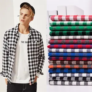 Chất Lượng Cao Stocklots 100% Cotton Sợi Nhuộm Vải Cho T-shirt Checkerboard Kiểm Tra Nhỏ VảI Cho Nam Giới May Mặc/Áo Thun/Ropa