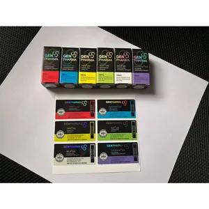 ZPT7-2 Korte Levertijd Pre-Gedrukt Gen Brand 10 Ml Steroïden Flacon Verpakking Dozen En Labels Test Order Goedkope 10 Ml Flacon Labels