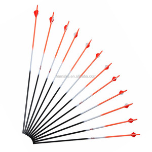 Super Septiembre 30 ''flechas de carbono <span class=keywords><strong>naranja</strong></span> brillante OD 7,6mm ID 6,2mm para caza con arco +/- .003" Spine 400 - Product Image 2