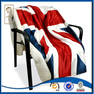 Doux ROYAUME-UNI drapeau moutons impression couverture <span class=keywords><strong>polaire</strong></span> réversible <span class=keywords><strong>polaire</strong></span> réversible <span class=keywords><strong>polaire</strong></span> - Product Image 1