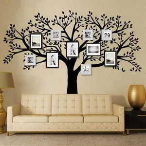 Decoración del hogar grande 3d etiqueta de la pared árbol