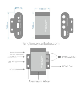 2017 nueva caliente USB a HDMI + av RCA para el iPhone androird IOS Tablet PC Car-Link caja AV - Product Image 4