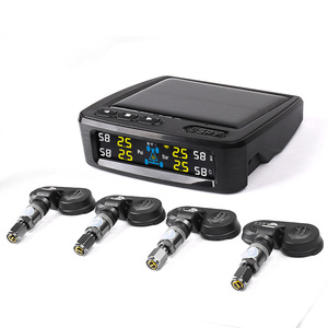 ระบบตรวจสอบแรงดันลมยางดิจิตอลพลังงานแสงอาทิตย์แบบทำมือโดยใช้พลังงานแสงอาทิตย์มาตรวัดลมยางรถวัสดุ ABS พร้อมเซ็นเซอร์ภายในและภายนอก - Product Image 6