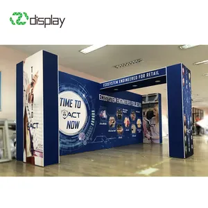 Stan Pameran Backlit Latar Belakang Bahan Dinding Tampilan Tradeshow