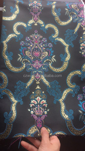 G/m² doppelseitiger Polyester Africa Metallic Jacquard Brokat Stoff für Büro partys und Hochzeits kleider für Mädchen - Product Image 5