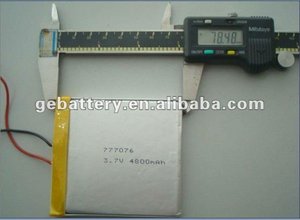 Rechargeable au lithium polymère batterie lipo batterie lipo batterie GEB777076 3.7 V 4800 mAh - Product Image 1