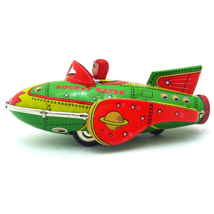 Civil Aviation Miniature Metal Collection Toy Rocket Racer for