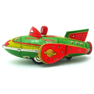 Burgerluchtvaart miniatuur metalen collection toy rocket racer voor collecties vintage blikken speelgoed