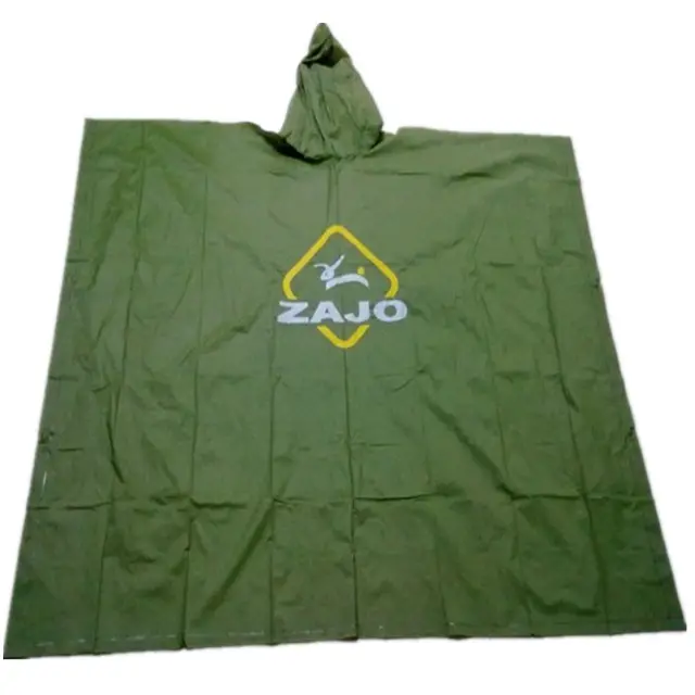 army green waterproof fabric pvc rain ponchos/ ponchos