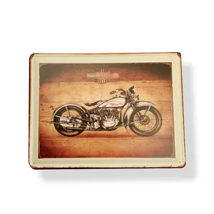 Placa de metal vintage de aspecto antiguo para motocicleta, aparejo, póster, letrero de estaño, pedido personalizado, publicidad, matrícula, vintage, automotriz - Product Image 1