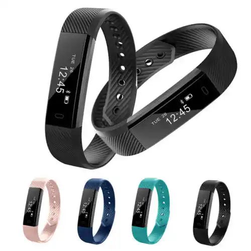 Smart Bracelet Fitness Tracker Activity Waterproof Wristband Watch 115 Plus  Blood Pressure Heart Rate Monitoring | Fruugo BH