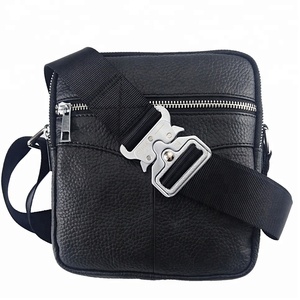 <span class=keywords><strong>GINA</strong></span> Designer 100% Sac tactique messager en cuir de vachette véritable pour hommes Sac à dos promotionnel à bandoulière unique et à dégagement rapide - Product Image 1