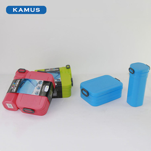 Kamus, juego de cubiertos de plástico promocionales baratos, fiambrera con botella de agua - Product Image 5