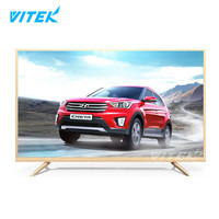 Téléviseur à écran plat pas cher VTEK 32 40 50 55 pouces, vente en gros de téléviseurs intelligents LED Android 32 pouces, téléviseur LED Android intelligent couleur or OEM