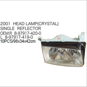 OEM R 8-97917-420-0 L 8-97917-419-0 for ISUZU TFR/JMC 2001'-2003' AUTO CAR HEAD LAMP(<strong>CRTSTAL</strong>)SINGLE REFLECTOR - Product Image 1