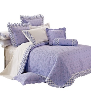 KOSMOS ropa de cama 100% poliéster <span class=keywords><strong>blanco</strong></span> hotel de lujo encaje colcha alta calidad colcha - Product Image 3