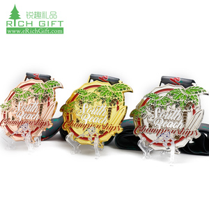 Groothandel Custom Metalen Sport Medaille Custom Medailles Zwemmen 1st , 2nd , 3rd Plaats Goud Zilver Brons Custom Made Medailles Zwemmen - Product Image 6
