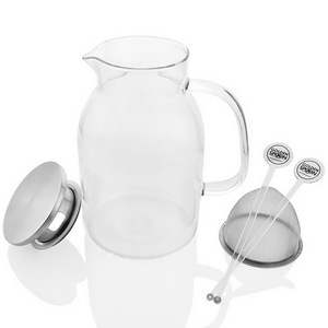 Tốt nhất bán 1.8L Máy ép trái cây Thủy Tinh nồi chịu nhiệt Glass Pitcher với nắp không gỉ chanh nước mát Jug với xử lý bán số lượng lớn - Product Image 5