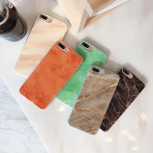 2018 bán buôn new đá cẩm thạch đá pattern Mềm TPU di động điện thoại di động trường hợp túi back cover đối với iPhone 6 7 8 cộng với X