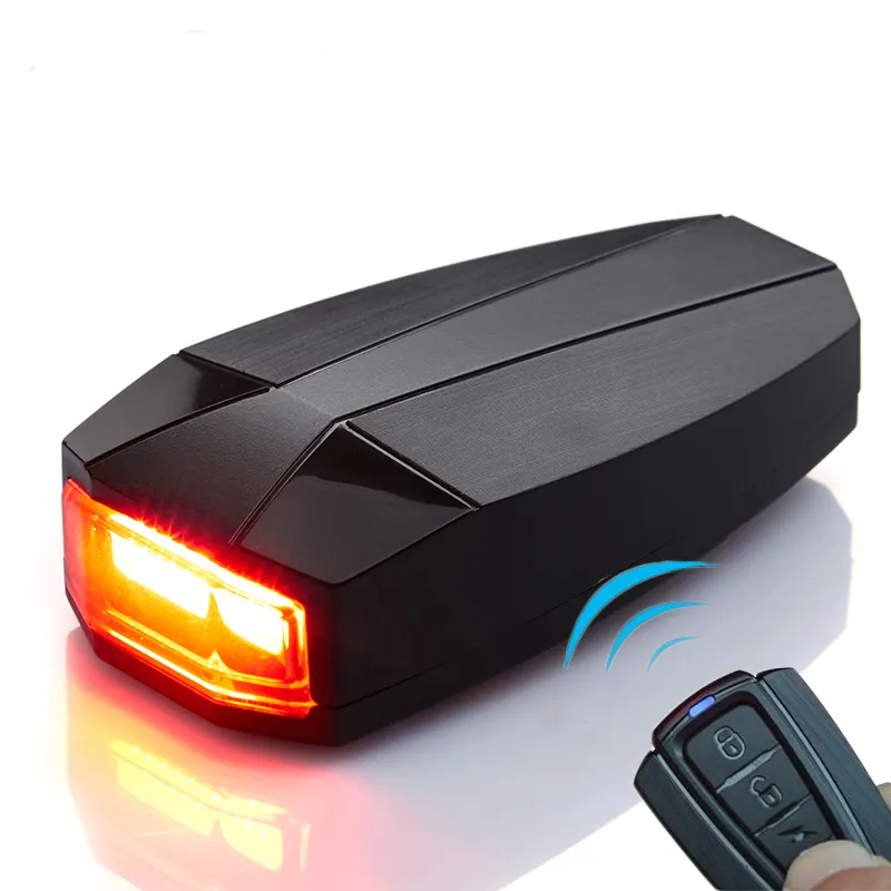 Best Bicycle Flashlight Alarm Horn Remote Wireless Bike Tail Light Cycle Lamp Rear Light