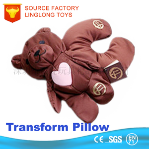 OEM in ấn tựa đầu bao gồm cho xe ô tô ngủ thắt lưng hỗ trợ đệm gấu nâu đồ chơi shapeshifting U hình dạng gối - Product Image 2