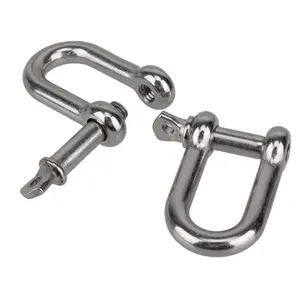 3/4" stainless steel wire rope shackle Forged Black D Ring Shackle