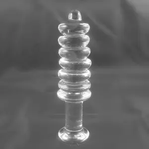 Penyedia Desain Baru Dildo Kaca Spiral Lucu/Dildo Kaca Spiral Panjang/Kaca Dildo Spiral untuk Kebahagiaan Seks Wanita