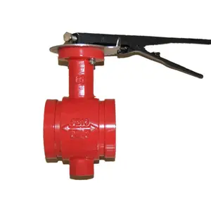 4 Inch 8 Inch Beralur Akhir Butterfly Valve dengan Tuas Pegangan Tangan Roda Kriogenik Valve Pemadam