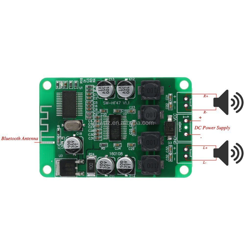 Placa Amplificadora De Potencia TPA3110 2X15W Estéreo De Doble Canal
