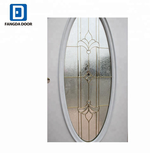 Fangda grands inserts en verre ovales dalle de porte intérieure en métal portes intérieures de maison moderne - Product Image 3
