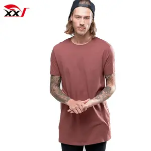 Großhandel Kleidung Truthahn Männer lange Linie einfaches T-Shirt für Männer benutzer definierte neue Stil leere taillierte T-Shirt